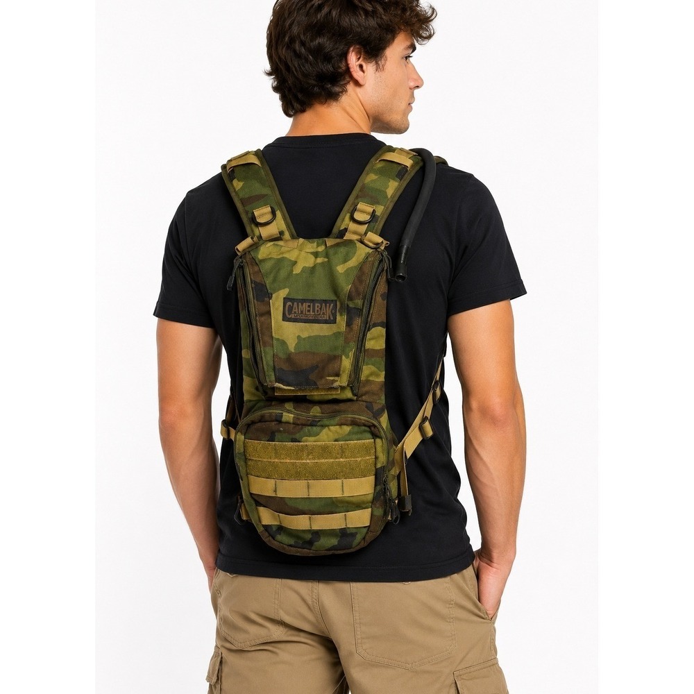 CamelBak Maximum Gear Woodland Camo Tactical Hydration Pack Military Backpack